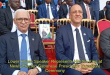 Photo of Lower House Speaker Represents HM the King at Newly Elected Gabonese President’s Investiture Ceremony