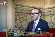 Photo of His Majesty King Mohammed VI Chairs a Council of Ministers