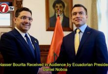 Photo of Nasser Bourita Received in Audience by Ecuadorian President Daniel Noboa