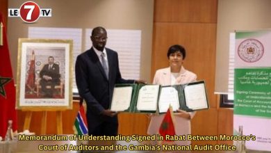 Photo of Memorandum of Understanding Signed in Rabat Between Morocco’s Court of Auditors and the Gambia’s National Audit Office